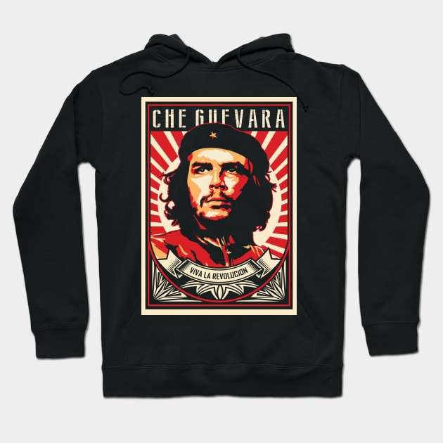 Che Guevara Viva La Revolucion Hoodie by monolusi